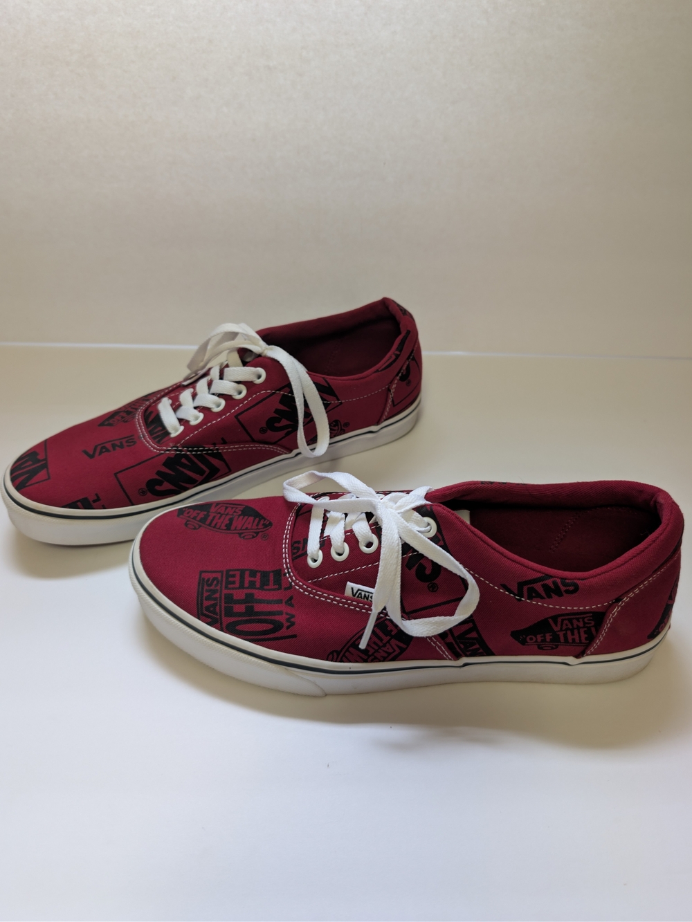 Vans Off The Wall Doheny Logo Mix Rumba Red/Black Skate Shoes Red Mens 10 721356